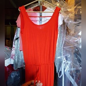 Tank Top Jumpsuit With A Waist Cinching Tie
